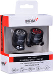 Infini Mini-Luxo USB front and rear lightset, black