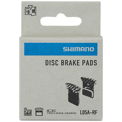 Shimano L05A-RF disc pads and spring, alloy back with cooling fins, resin